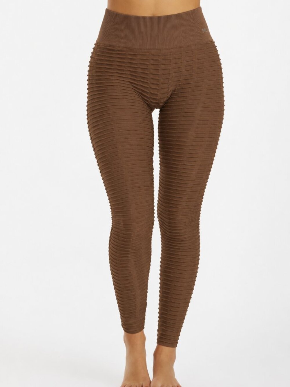 NWT NUX Pucker Up Leggings‎ High Rise Mocha Brown Small